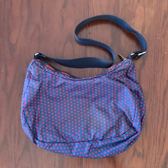 LeSportSac Blue/Red Polka Dot Print Nylon Purse - Picture 2 of 6